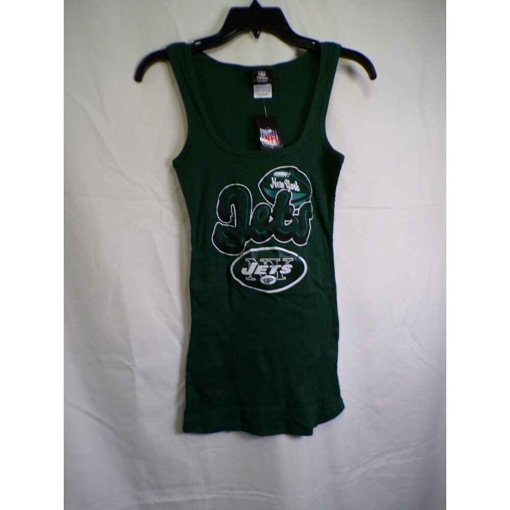 Team Apparel New York Jets Women's Green Ribbed Tank Top S